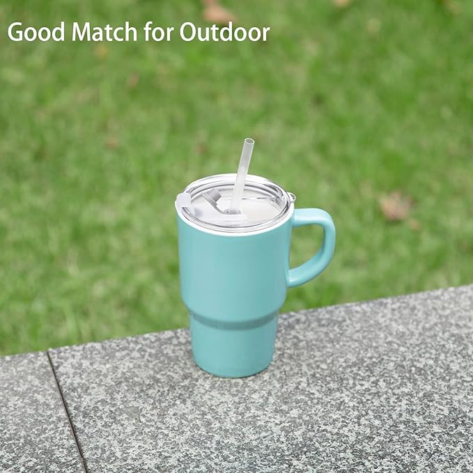 Sweejar Ceramic Travel Mug with Lid, 16 oz Portable Coffee Mug, Dishwasher Safe Tea Cup with Infuser, Reusable Teacup for Car Cup Holder, Tea Lovers(Turquoise) - Bloomnest