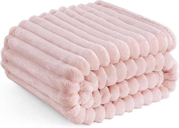 Bedsure GentleSoft Pink Throw Blanket for Couch - Cozy Soft Valentines Blankets Gifts for Women, Spring Cute Small Fleece Throws for Girls, Pink Decor for Home Room, Crystal Pink, 50x60 Inches - Bloomnest