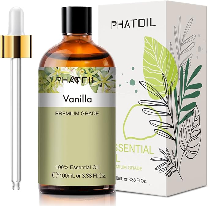 PHATOIL Vanilla Essential Oil 100ML, Vanilla Essential Oils for Diffuser, Humidifier, Aromatherapy, Sleep, Relax - Bloomnest
