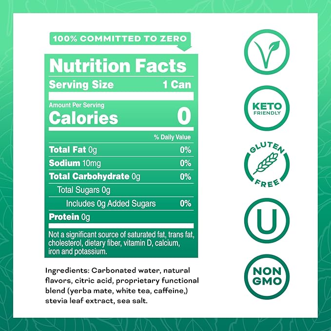 Yerbaé Energy Beverage - Variety Power Pack, 0 Sugar, 0 Calories, 0 Carbs. Yerbae is Energized by Yerba Mate, Plant-Based, Healthy Alternative to Sugary Energy Drinks, 16oz cans (12 Pack) - Bloomnest
