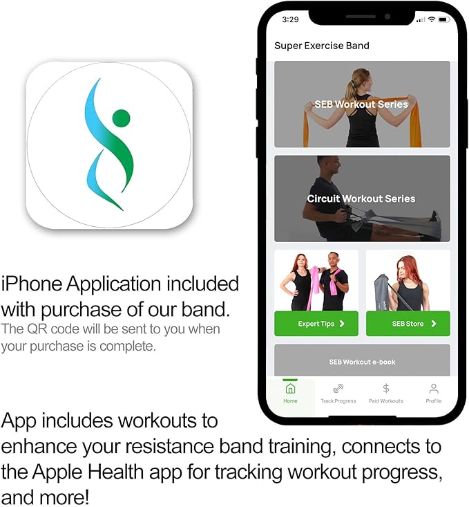 Resistance Band for Working Out - 8,16,24 Yard Resistance Bands Bulk Rolls - 10 Strengths in Light Medium and Heavy Exercise Bands - Latex Free Workout Bands Including iPhone App and e-Book - Bloomnest