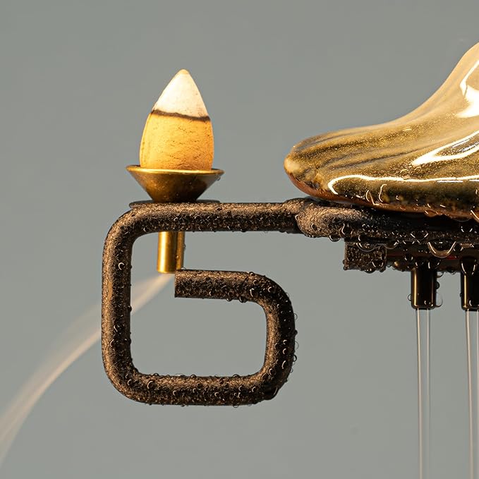 Fountain Waterfall Tabletop with Automatic Pump & LED Light Ceramic Tabletop Water Fountain Indoor Zen Relaxation for Home Office Decor