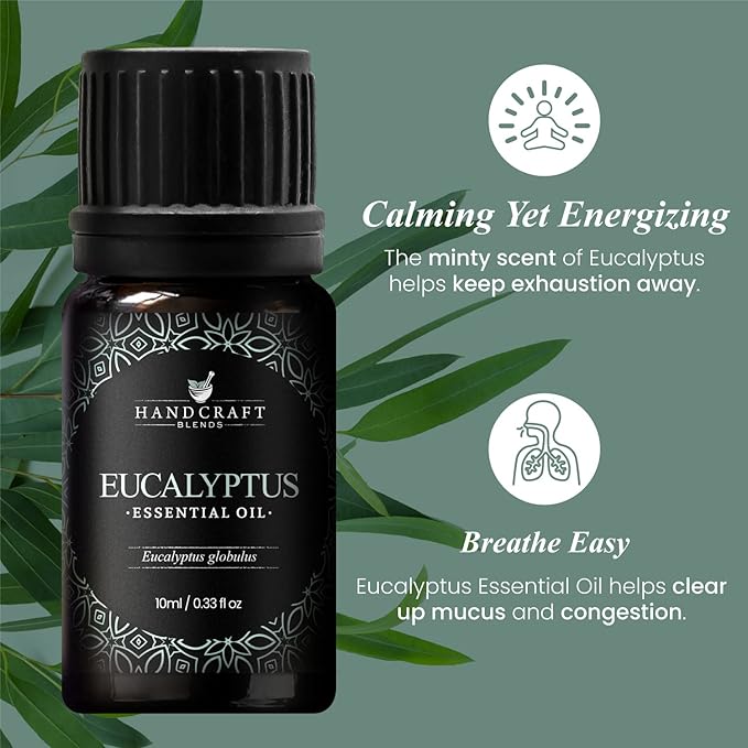 Handcraft Blends Eucalyptus Essential Oil – 0.33 Fl Oz – 100% Pure and Natural – Premium Grade Essential Oil for Diffuser and Aromatherapy, Skin, Massage, Candle and Soap Making Fragrance - Bloomnest