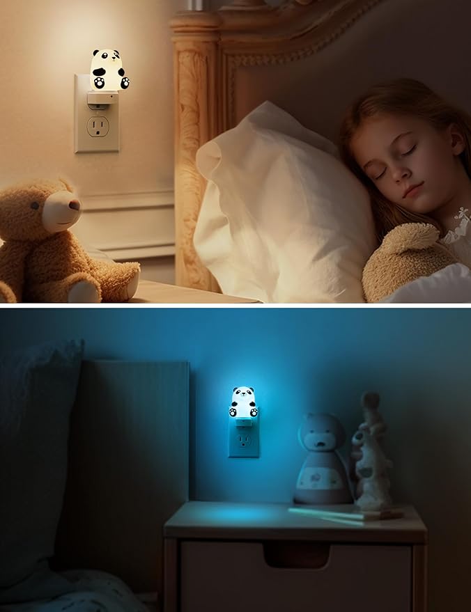 L LOHAS LED Night Light for Kids, 3D Cute Night Light Plug in, Dusk to Dawn Nursery Night Lights, RGB+Soft White 3000K, 3 Lighting Modes, Room Decor, Children - Bloomnest