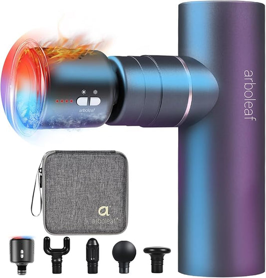 arboleaf Thermacool Massage Gun Deep Tissue with Heat and Cold Head, Full-Metal Electric Portable Hand Held Massager Gun for Back, Body Sore Muscles, Pain Relief - Bloomnest