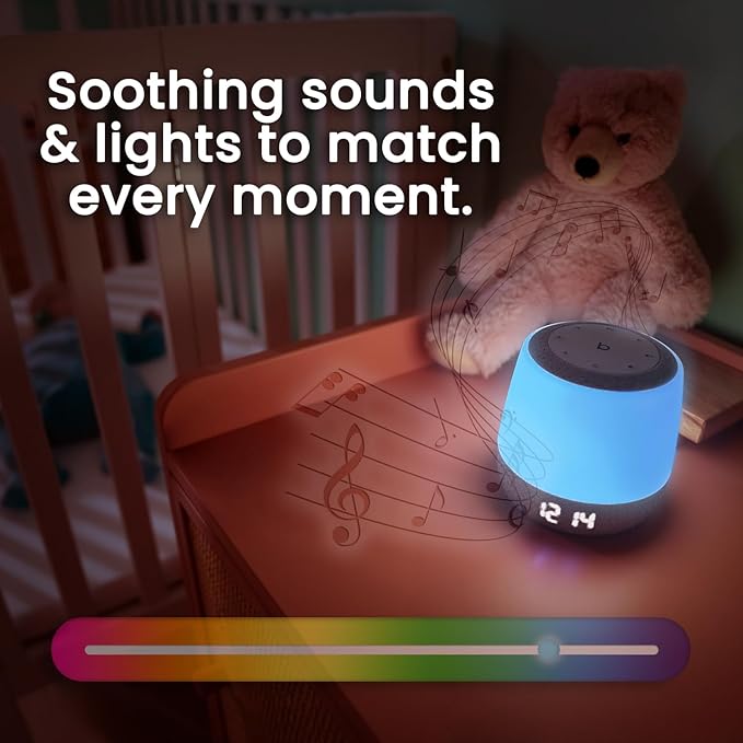Babysense Dreamer 2.0 Baby Sound Machine with Night Light | 2nd Gen | 28 Soothing Sounds | Toddler Sleep Trainer | App-Controlled White Noise Machine | Sleep Timer | 2.4GHz WiFi | US Only - Bloomnest