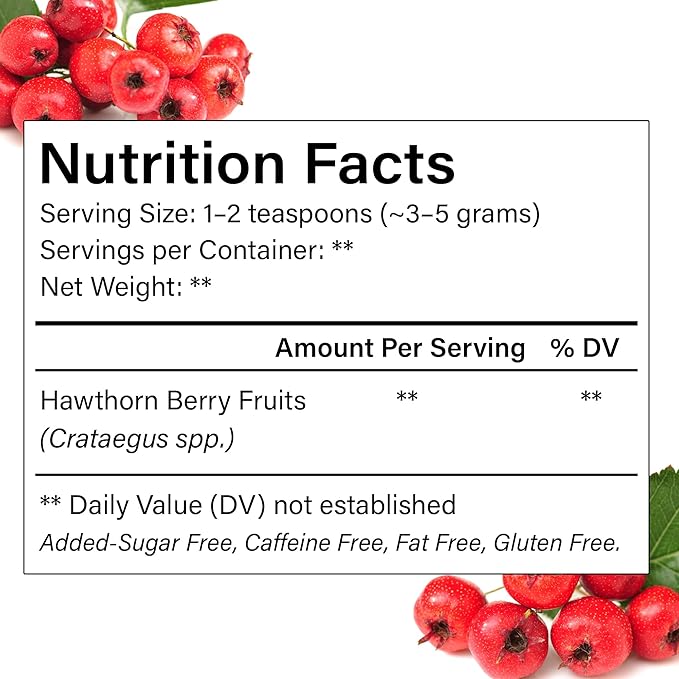 FreshDrinkUS, 16oz Premium Dried Hawthorn Berries – All-Natural, Non-GMO, Perfect for Tea, Smoothies, Baking & Snacking – Healthy, Versatile Superfood - Bloomnest