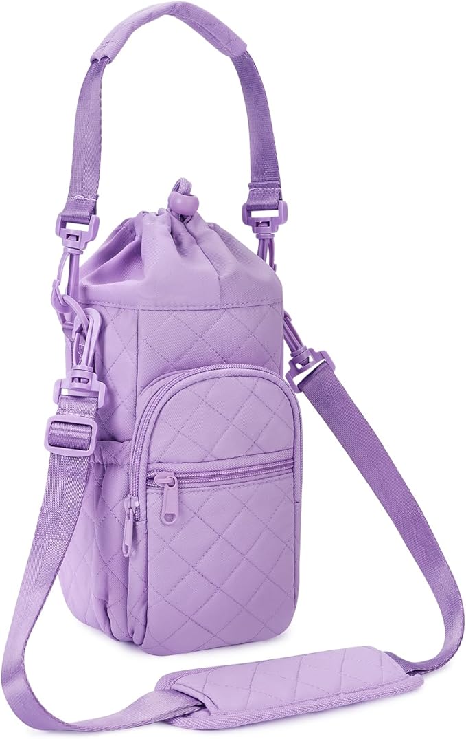 sportsnew Water Bottle Holder with Strap 32oz 40oz Insulated Water Bottle Carrier Sling Bag with Phone Pocket Crossbody sportsnew