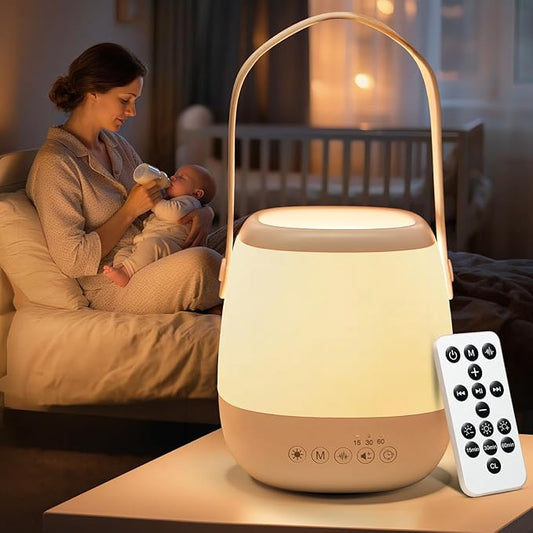 Baby Night Light Sound Machine,35 Colors+12 White Noise Machine+Egg Light for Nursery Lamp, Cordless+USB Rechargeable+Portable Night Light for Baby Nursery Lamp, Nightlight for Kids Room Toddler Lamp