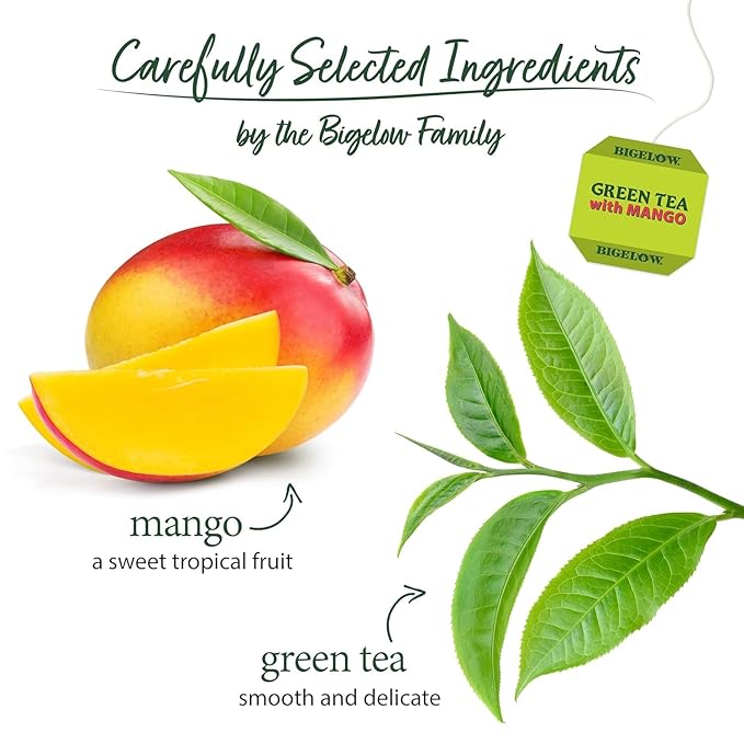 Bigelow Tea Green Tea with Mango, 20 ct - Bloomnest