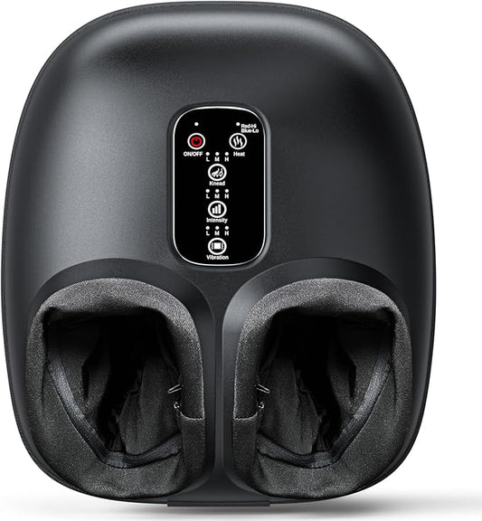 New Shiatsu Foot Massager with Heat, Vibration,Rolling Compression Feet Massager Machine, 3-Level Adjustable, Full Wrap & Knead, Easy to Use for Daily Relaxation, Pain Relief, Portable for Family - Bloomnest