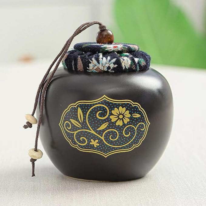 Ceramic Portable Travel Tea Set, Best Gift for Season of Graduation, Mother'S Day, Father'S Day, Christmas, Halloween, Birthday and Other Festivals (Travel Black) - Bloomnest