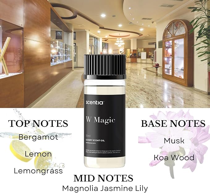 Scentia My Way Hotel Diffuser Oil | Aromatherapy Fragrances Inspired by 5-Star Hotels | Luxurious Scents Gift Box Set - 3 x 50ml - The 1 Hotel Miami Beach, W Magic - Thanksgiving & Holiday Gift - Bloomnest