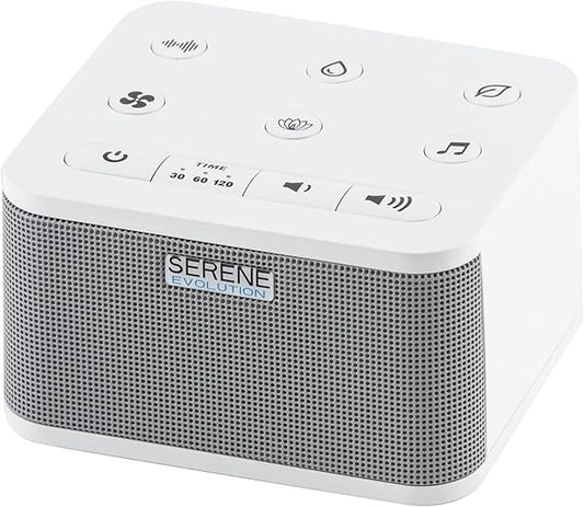Serene Evolution 30 Sound White Noise Machine - Sleep Machine for Adults, Baby With Rain, Ocean, Pink Noise - Brown - Bloomnest