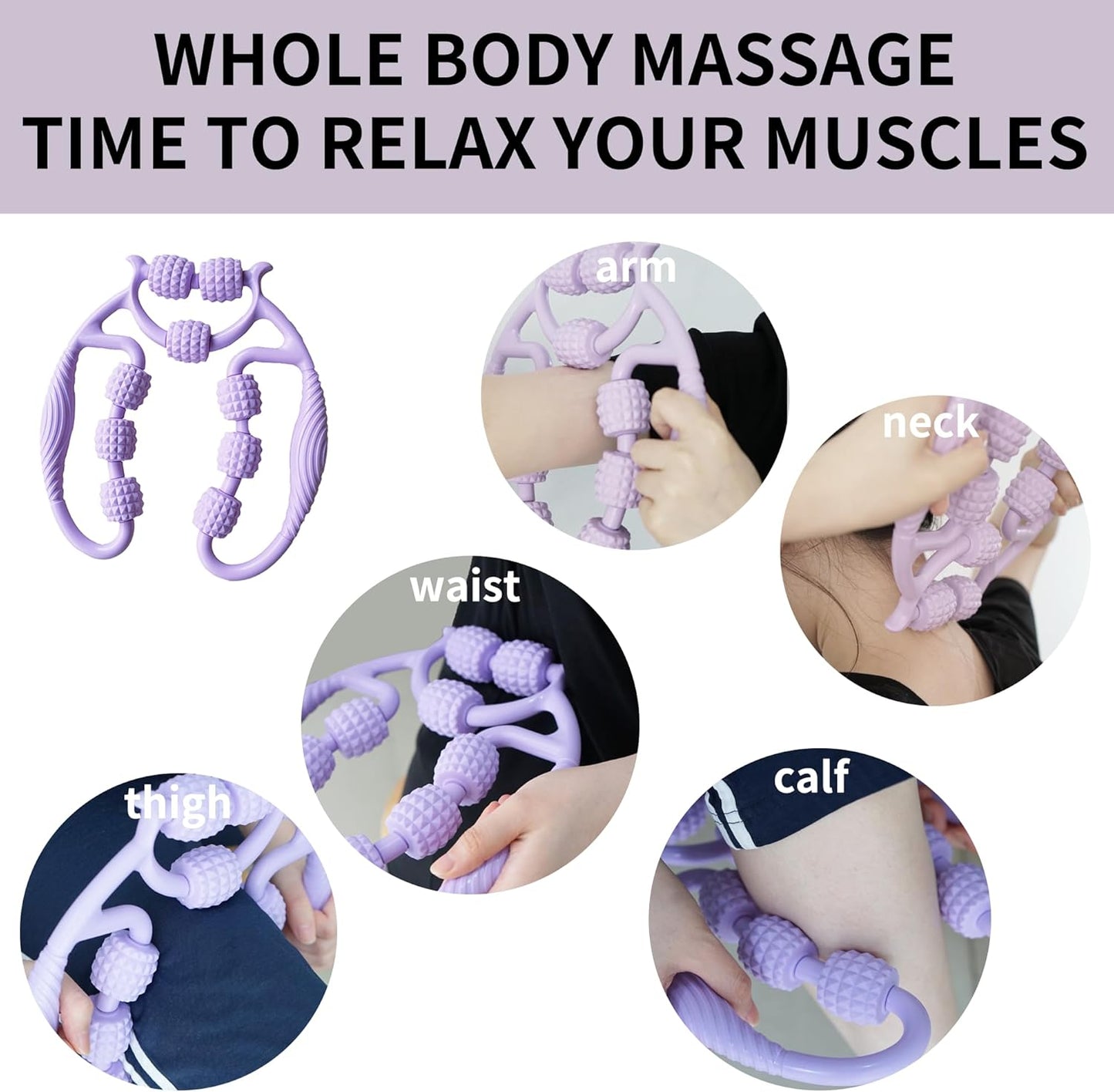 Premium Foam Roller,Muscle Roller,Deep Tissue Massager for Legs,Arms,Neck,Calves,Thighs,Back,Tennis and Golfer Elbow,Relieve Muscle Soreness,Stiffness and Tightness (Pink)