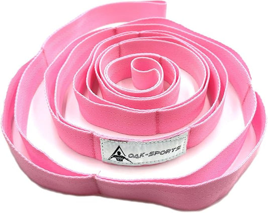 Stretching Strap Yoga Strap with Loops, Stretch Straps for Physical Therapy, Non-Elastic Exercise Strap for Pilates, Dance and Gymnastics with Workout Guide - Bloomnest