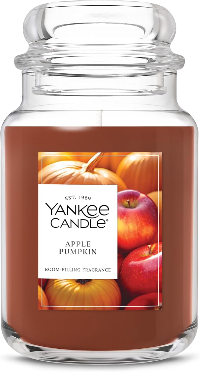 Yankee Candle Apple Pumpkin, Fall Scented Candle, 22oz Large Jar with up to 150 Hour Burn Time - Bloomnest