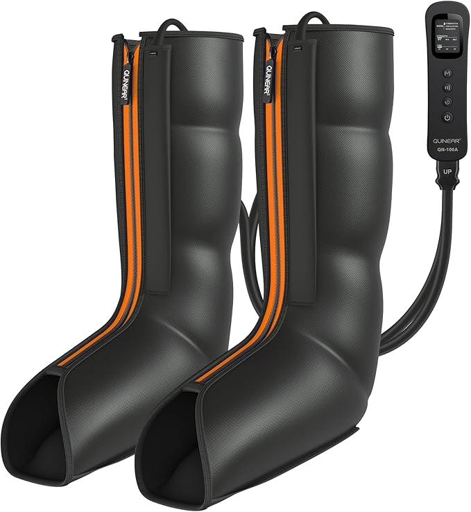 QUINEAR Leg Compression Massager, Calf Massager for Circulation and Pain Relief with 3 Modes and 3 Intensities,Compression Boots for Leg (no Heat) - Bloomnest