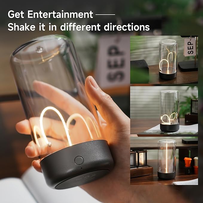 AUGE LIGHT Mini Minimalist Table Lamp Cordless LED Desk Lamp Rechargeable Modern Night Lights Portable Nightstand Lamps Unique Ambient Light Mood Lighting for Bedroom, Beside, Nursery - Bloomnest