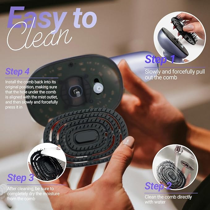 Electric Scalp Massage Brush with Red Light, Vibrating Hair Growth Massager, Portable Deep Brush Head Tool with Essential Oil Spray Function,Give Gifts to Parents and Family Members (Silvery) VEADONS