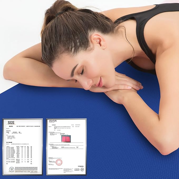 Hatha Yoga Thick TPE Yoga Mat 72"x 27"x1/3 inch Non Slip Eco Friendly Exercise Mat for Yoga Pilates & Floor Workouts - Bloomnest