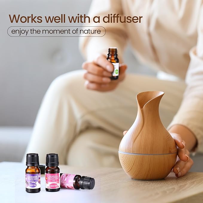 Nuanchu 48 Pcs Essential Oils Set 10ml Natural Essential Oils Aromatherapy for Home Massage Essential Oil for Diffuser Humidifier Aromatherapy Oils for Candle Bath Bombs Making - Bloomnest