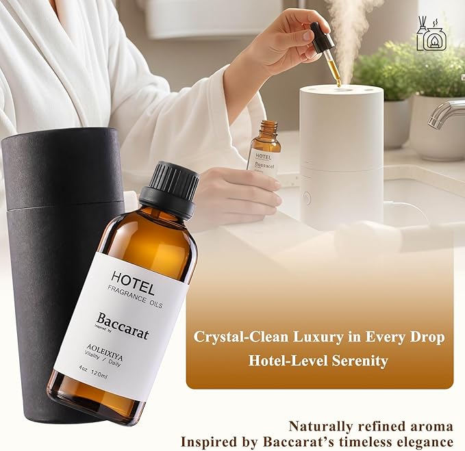 Hotel Collection Diffuser Oil Scent Inspired by The Iconic 5-Star Hotel Baccarat for Waterless Diffuser & Home Scenting Essential Oil for Ultrasonic and Crafting (4 Fl Oz Pack of 1) - Bloomnest