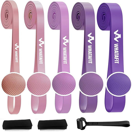 WHATAFIT Resistance Bands, Pull Up Assistance Bands, Exercise Bands, Workout Bands Set for Men and Women Home Fitness, Body Stretching, Strength Training, Physical Therapy - Bloomnest