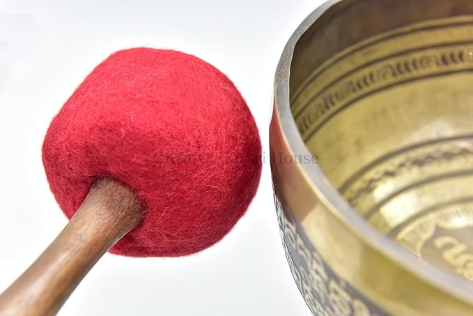 11 Inches Tibetan Singing Bowl Mallet Wooden Felt Striker Sound Bowl Meditation Mallet Sound Bowl Stick Meditation Yoga Tibetan sound bowl mallet (11 Inches) - Bloomnest