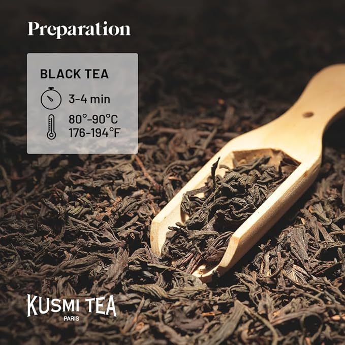 Kusmi Tea - Organic Black Tea Variety Box - Gift Idea for Men and Women - Flavoured Black Tea, Earl Grey, Ceylon - A Selection of 5 Iconic Flavors - Loose Leaf Tea - 5 Tins of 0,9 oz - Bloomnest