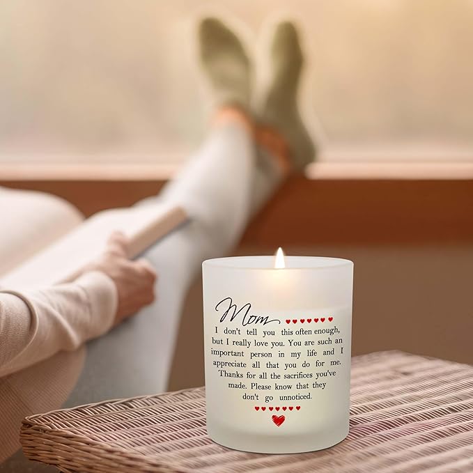 TEEZWONDER Birthday Gifts for Mom - Long Lasting Vanilla Lavender Candle 10 oz - Mom Gifts from Daughter Son, Mother Gift Ideas, Gift for Mama Mother in Law, Candles for Women - Bloomnest