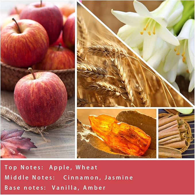 Fall Candles, Apple Pie Scented Candle for Home- Fall Scented Candles Gift Set for Women & Men, Autumn Aromatherapy Candle for Holiday, Thanksgiving, Cozy Home Décor，Long-Lasting Fragrance，7 oz - Bloomnest