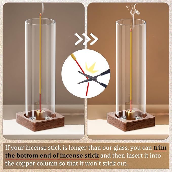 2 Pack Incense Holder for Sticks, Insence-Stick Holder Ash Catcher with Removable Glass, Anti-Ash Flying Mess-Free Incense Burner, Perfect for Meditation Yoga Relaxation, Home Decor - Bloomnest