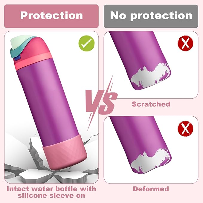 Silicone Boot for Owala Water Bottle 24 oz 32 oz 40 oz, Anti-Slip Protective Sleeve for FreeSip/Twist/Flip Stainless Steel Water Bottles Accessories BEONSKY