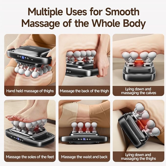 Christmas Limited Edition, Upgraded 16 Head Massage Gun Deep Tissue, 16-Drive 8-Head Massage Gun Set with 30 Levels & 3Modes for Thighs, Arms, Waist, Back(Seasonal Limited) - Bloomnest