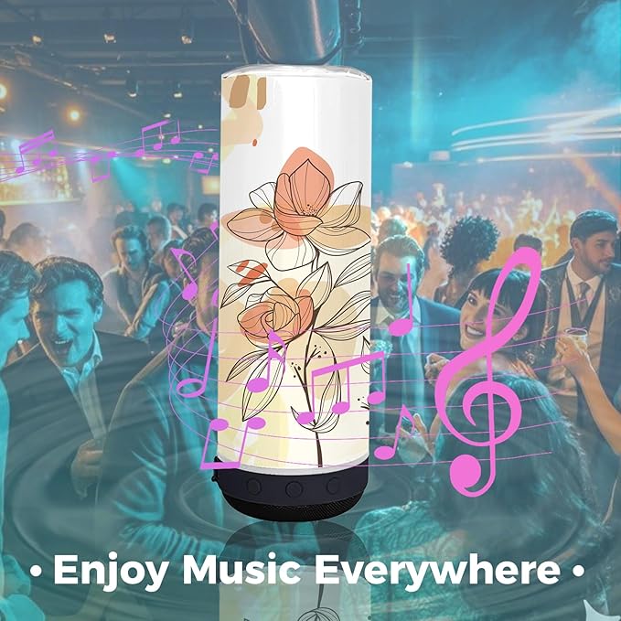 6 Pack 20 OZ Sublimation Blank Tumblers Bulk Stainless Steels Double Vacuum Bluetooth Speaker Music Insulated Tumbler with Lid and Straw Heat Transfer Cup Black - Bloomnest