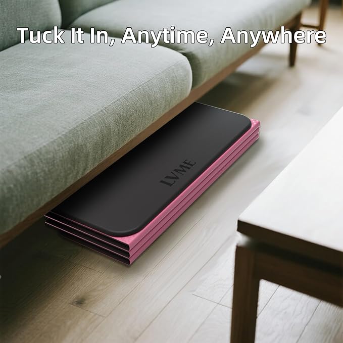 Foldable Yoga Mat, 0.32 inches Thick(8mm), SGS Certified, Non Slip, 71 x 24 inches, Foldable for Travel, Pilates, Camping, Environmental Sports Mat, Odorless TPE Material - Bloomnest