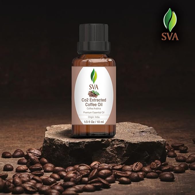 SVA Coffee Essential Oil – 1/3 Fl Oz – 100% Natural Coffee Oil - for Diffuser, Hair Care, Face, Skin Care, Aromatherapy, Scalp and Body Massage, Soap and Candle Making - Bloomnest