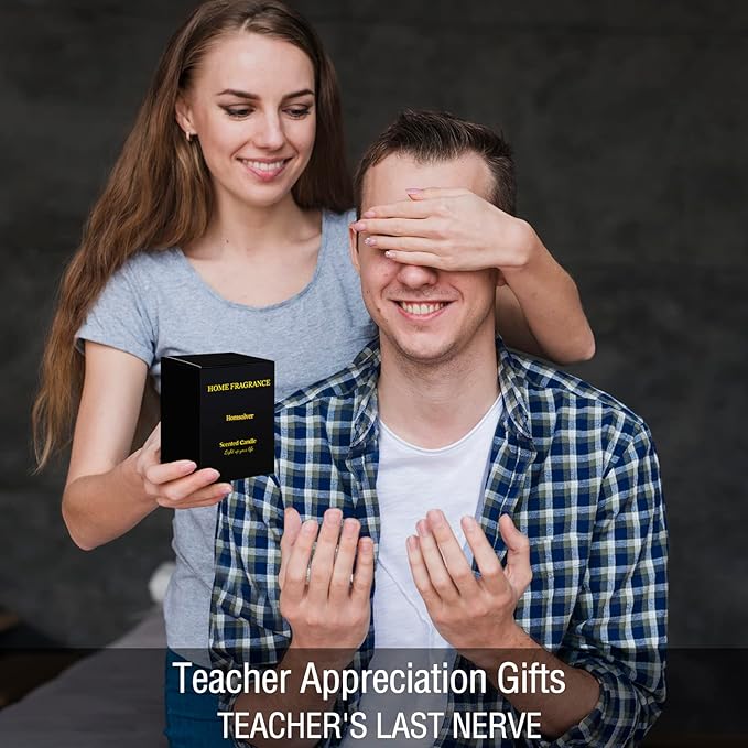 Homsolver Teacher Appreciation Gifts for Women Men, Christmas Birthday Valentines Retirement Thanksgiving Teachers' Day Graduation Season, Teacher’s Last Nerve Scented Candles
