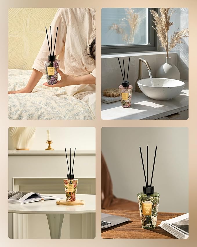 M&SENSE Sage Citrus Reed Diffuser Set - 8.79fl oz Home Fragrance Non-Toxic Essential Oil Diffuser with Sticks, Air Freshner Gifts with Long Lasting Fragrance MSENSE