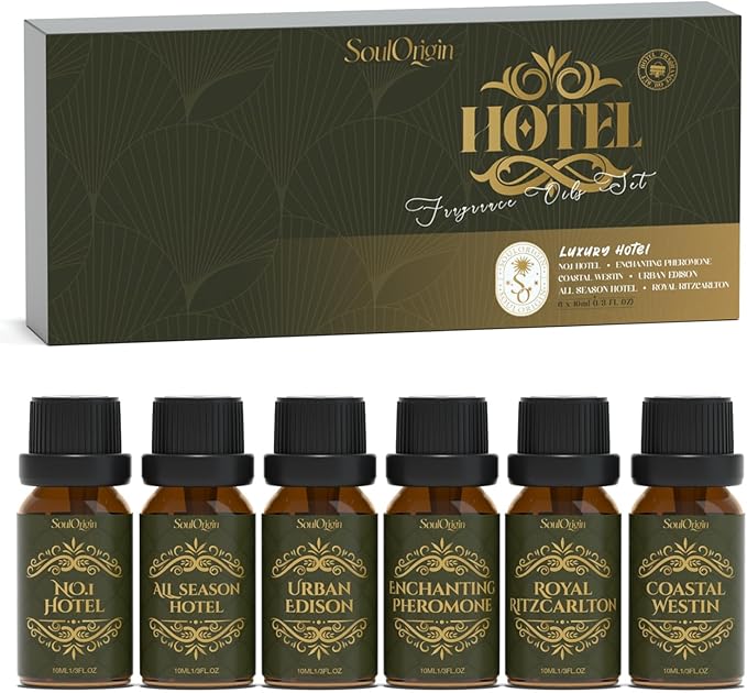 Hotel Diffuser Oils Gift Set, Hotel Collection Fragrance Oil, Luxury Scent Essential Oils Set for Diffuser Home, Inspired by The Four Season and More Scents, Gift for Women and Men - Bloomnest