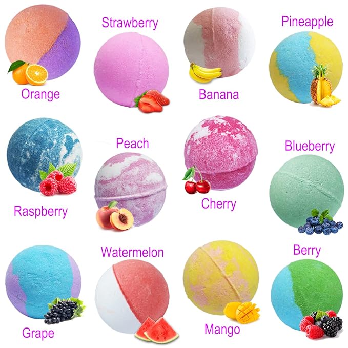 3.5 oz XL Bath Bombs for Kids with Puppy Toys Inside Kids Bath Bombs Organic Bubble Bath Fizzies Colorful Bomb 12 Pcs Set Birthday/Christmas Surprise Gift for Girls & Boys - Bloomnest