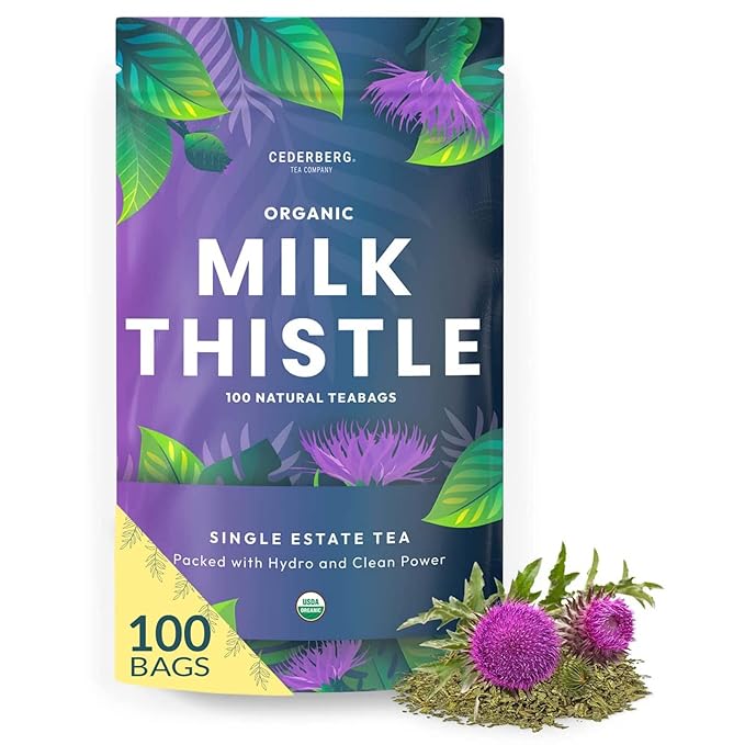 Organic Milk Thistle Tea-100 Tea Bags | Organic Herbal Tea From Single Origin | Eco-Friendly Tea Bags | Non-GMO Caffeine Free Tea With Zero Sugar | Cederberg Tea Company - Bloomnest
