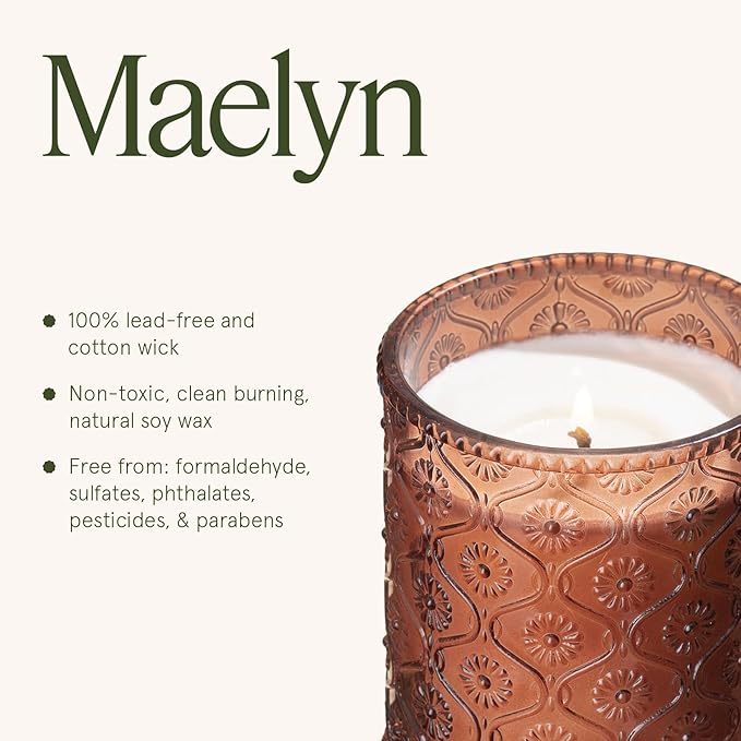 LA JOLIE MUSE Hearth & Velvet Flames Candle - Saffron, Clove, Vanilla | 6 oz Natural Soy Wax | 40 Hours Clean Burn | Elegant Home Décor | Gift-Ready for Hosts & Gatherings - Bloomnest
