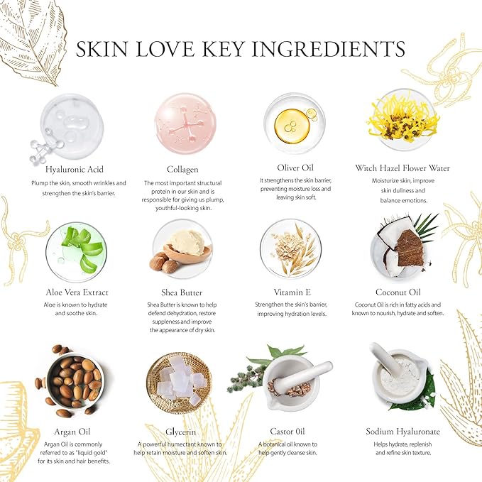 30pcs Valentines Day Gifts for Men & Women, Skin Care Set, Body & Facial Kit Gifts, Face Cream, Bath Oil, Scented Candle, Face Serum, Facial Skin Care Set, Bath & Body Set, Birthday, Christmas - Bloomnest