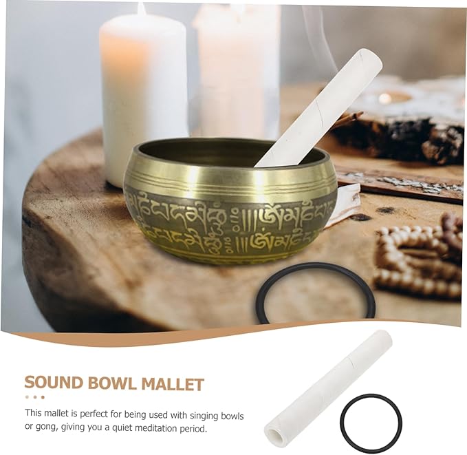 1Set Singing Bowl Mallet Lightweight Durable Striker for Sound Therapy Meditation Portable Music Bowl Accessory for Deep Relaxation - Bloomnest