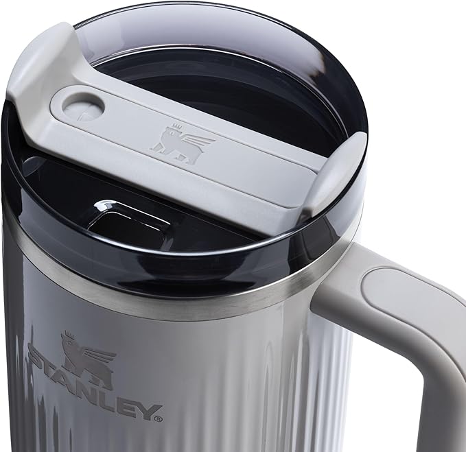 STANLEY Quencher H2.0 Tumbler with Handle and Straw 40 oz | Flowstate 3-Position Lid | Cup Holder Compatible for Travel | Insulated Stainless Steel Cup | BPA-Free | Fluted Ash Gloss Stanley