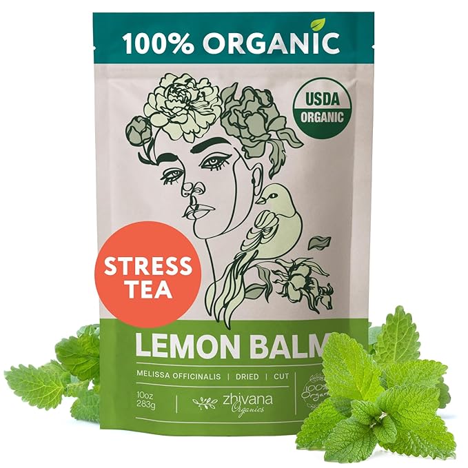 Melissa Tea Organic (10oz.) - Lemon Balm Tea Organic Loose Leaf - Te de Tolonjil - Natural Support for Anti-Stress, Sleep, Blood Pressure, Digestion - Bloomnest