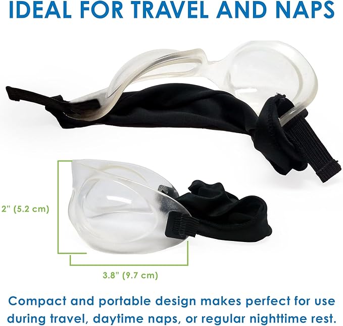 Eyeseals 4.0 Sleep Mask – Clear – Moisturizing Eye Masks for Sleep Keep Dry Air Out – Latex-Free Eye Mask Great for CPAP Users - Bloomnest