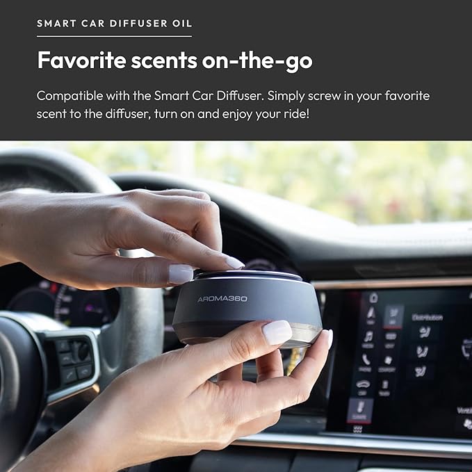 Aroma360 - Smart Car Diffuser Oil - Chandelier - Premium Car Air Freshener Cartridge - Bergamot, Sweet Berry & Oakmoss - Essential Oils - Vegan - Aromatherapy - Trucks, SUVs, RVs & More - Bloomnest